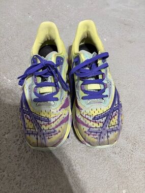 ASICS Tri 15 Lightweight Yellow & Purple Running Shoes